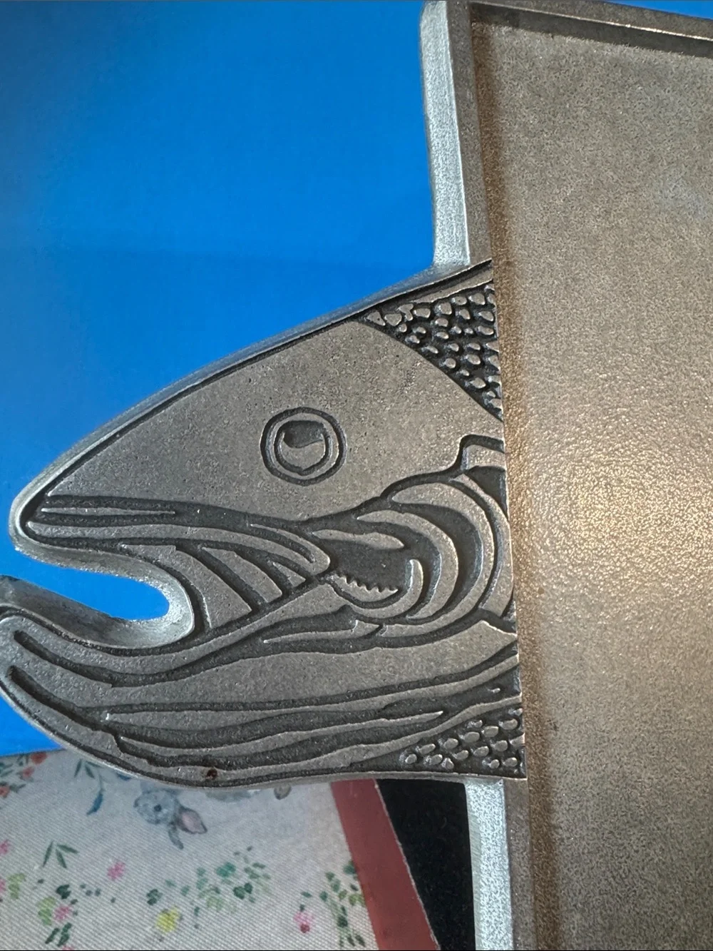 Vintage 1970s Wilton Armetale RWP Metal Fish Platter 21.5 Long